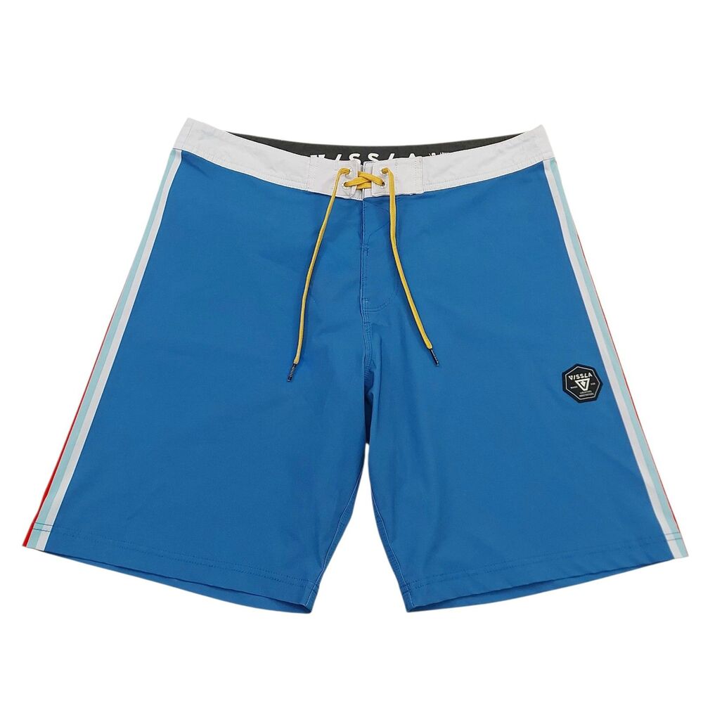 Vissla Board Shorts 34 Blue Lightweight Drawstring Surfing Beach Outdoor Travel